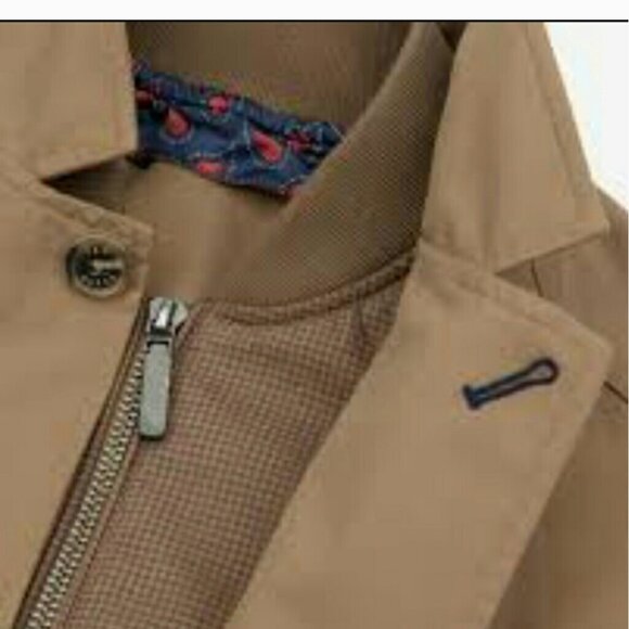 Ted Baker London Men's Chicago Layered Cotton Jacket in Tan 4/L - Picture 3 of 16